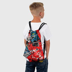 Рюкзак-мешок Самурай и демон Они, цвет: 3D-принт — фото 2