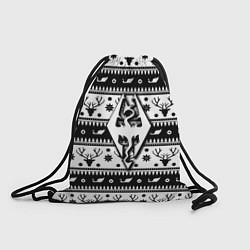 Рюкзак-мешок The Elder Scrolls winter deer pattern, цвет: 3D-принт
