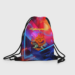 Мешок для обуви Cyberpunk logo - neon geometry