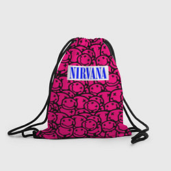 Рюкзак-мешок Nirvana pink logo, цвет: 3D-принт