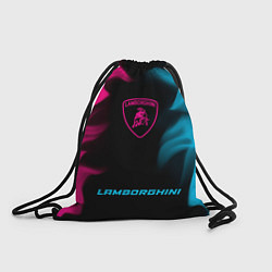 Рюкзак-мешок Lamborghini - neon gradient по-центру, цвет: 3D-принт