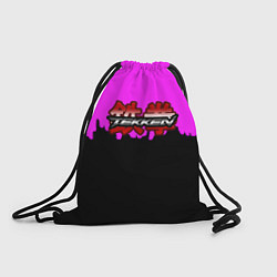 Рюкзак-мешок Tekken розовая геометрия, цвет: 3D-принт