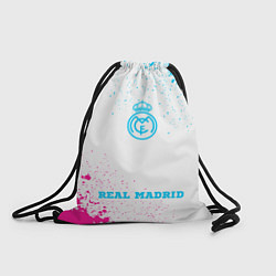 Рюкзак-мешок Real Madrid neon gradient style по-центру, цвет: 3D-принт