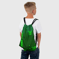 Рюкзак-мешок Free Fire - green gradient вертикально, цвет: 3D-принт — фото 2