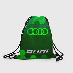 Рюкзак-мешок Audi - green gradient по-центру, цвет: 3D-принт