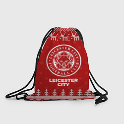 Рюкзак-мешок Новогодний Leicester City с оленями, цвет: 3D-принт