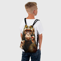 Рюкзак-мешок Макаки, цвет: 3D-принт — фото 2