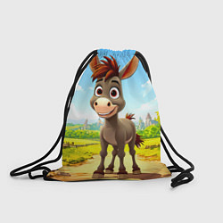 Рюкзак-мешок Ослик, цвет: 3D-принт