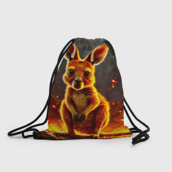 Рюкзак-мешок Кенгуру в огне, цвет: 3D-принт