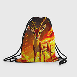 Рюкзак-мешок Газель в огне, цвет: 3D-принт