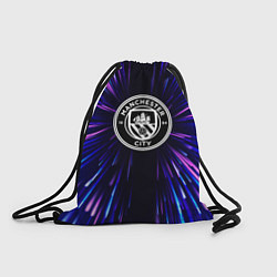 Рюкзак-мешок Manchester City neon energy, цвет: 3D-принт