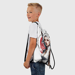 Рюкзак-мешок Белая лиса, цвет: 3D-принт — фото 2