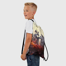 Рюкзак-мешок Волчья верность, цвет: 3D-принт — фото 2