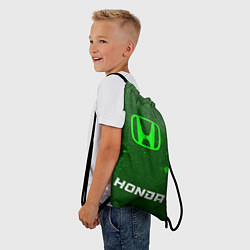 Рюкзак-мешок Honda - green gradient по-центру, цвет: 3D-принт — фото 2