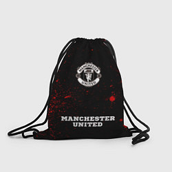 Рюкзак-мешок Manchester United - red gradient по-центру, цвет: 3D-принт