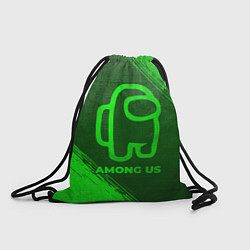 Рюкзак-мешок Among Us - green gradient, цвет: 3D-принт