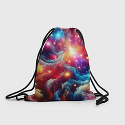 Рюкзак-мешок Colorfull neon space clouds - ai art fantasy, цвет: 3D-принт