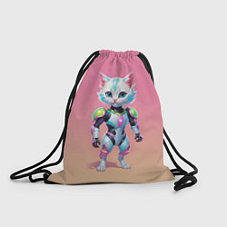 Рюкзак-мешок Funny kitten - cyberpunk, цвет: 3D-принт
