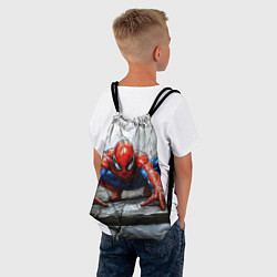 Рюкзак-мешок Человек-паук палзет на стене, цвет: 3D-принт — фото 2