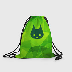 Рюкзак-мешок Stray green poly, цвет: 3D-принт