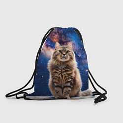 Рюкзак-мешок Сибирская кошка в космосе, цвет: 3D-принт