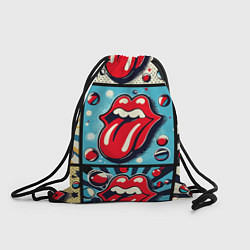 Мешок для обуви Rolling Stones logo - pop art