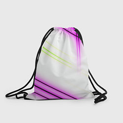 Рюкзак-мешок Green white pink line, цвет: 3D-принт