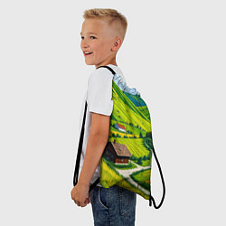 Рюкзак-мешок Русская душа и поле, цвет: 3D-принт — фото 2