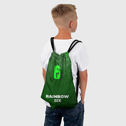 Рюкзак-мешок Rainbow Six - green gradient по-центру, цвет: 3D-принт — фото 2