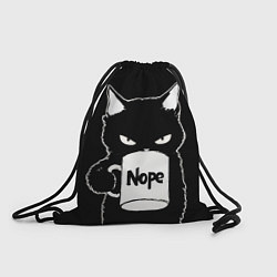 Рюкзак-мешок Angry black cat nope, цвет: 3D-принт