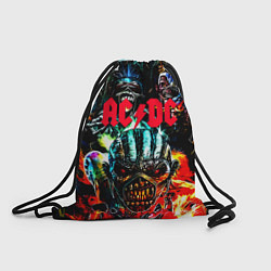 Рюкзак-мешок ACDC рок монстры, цвет: 3D-принт
