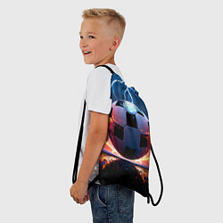 Рюкзак-мешок Футбольный мяч в молниях, цвет: 3D-принт — фото 2