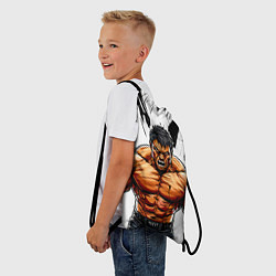 Рюкзак-мешок Мощный реслер, цвет: 3D-принт — фото 2