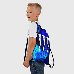 Рюкзак-мешок Monster energy синий дым, цвет: 3D-принт — фото 2