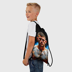 Рюкзак-мешок Дастин Порье в дыму, цвет: 3D-принт — фото 2