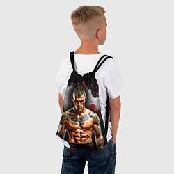 Рюкзак-мешок Дастин Порье на черном, цвет: 3D-принт — фото 2