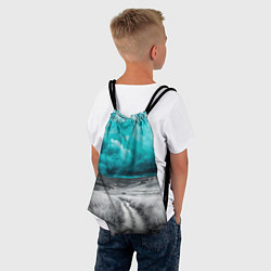 Рюкзак-мешок Монохромное поле и сине-зеленое небо - природный п, цвет: 3D-принт — фото 2
