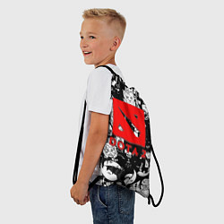 Рюкзак-мешок Dota черно белые персонажи, цвет: 3D-принт — фото 2