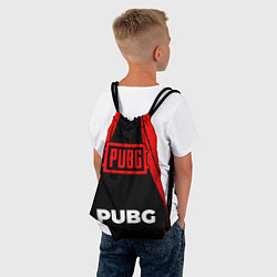 Рюкзак-мешок PUBG - red gradient по-центру, цвет: 3D-принт — фото 2