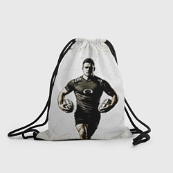 Рюкзак-мешок Регбист с двумя мячами, цвет: 3D-принт