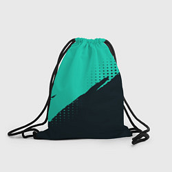 Рюкзак-мешок Color black light blue, цвет: 3D-принт