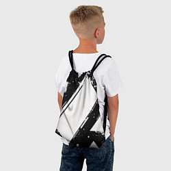 Рюкзак-мешок Color black white, цвет: 3D-принт — фото 2