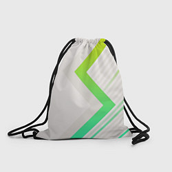 Рюкзак-мешок Color white line green, цвет: 3D-принт