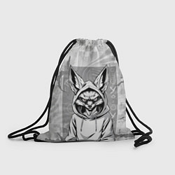 Рюкзак-мешок Фенек в балахоне, цвет: 3D-принт