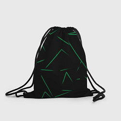 Рюкзак-мешок Color light green line, цвет: 3D-принт