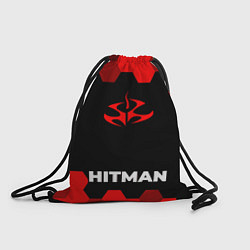 Рюкзак-мешок Hitman - red gradient по-центру, цвет: 3D-принт