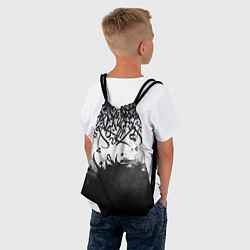 Рюкзак-мешок Гранж каллиграфия, цвет: 3D-принт — фото 2