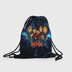 Мешок для обуви ACDC мультяшный стиль группы