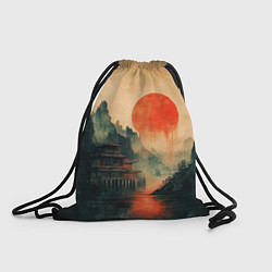 Рюкзак-мешок Старый Японский монастырь, цвет: 3D-принт
