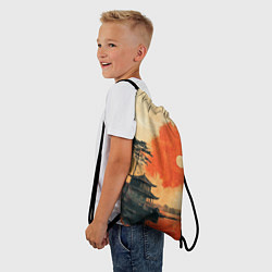 Рюкзак-мешок Рыбацкий дом на закате, цвет: 3D-принт — фото 2